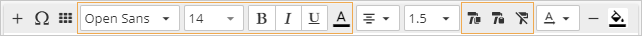 tooltip editor toolbar text formatting